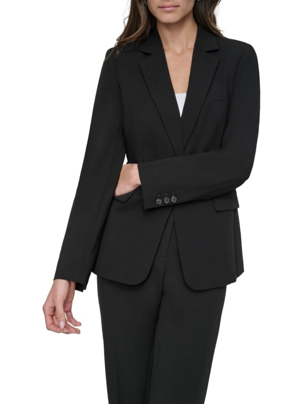 Chic Women's Single Button Blazer - Stylish Office Wear & Casual Jacket